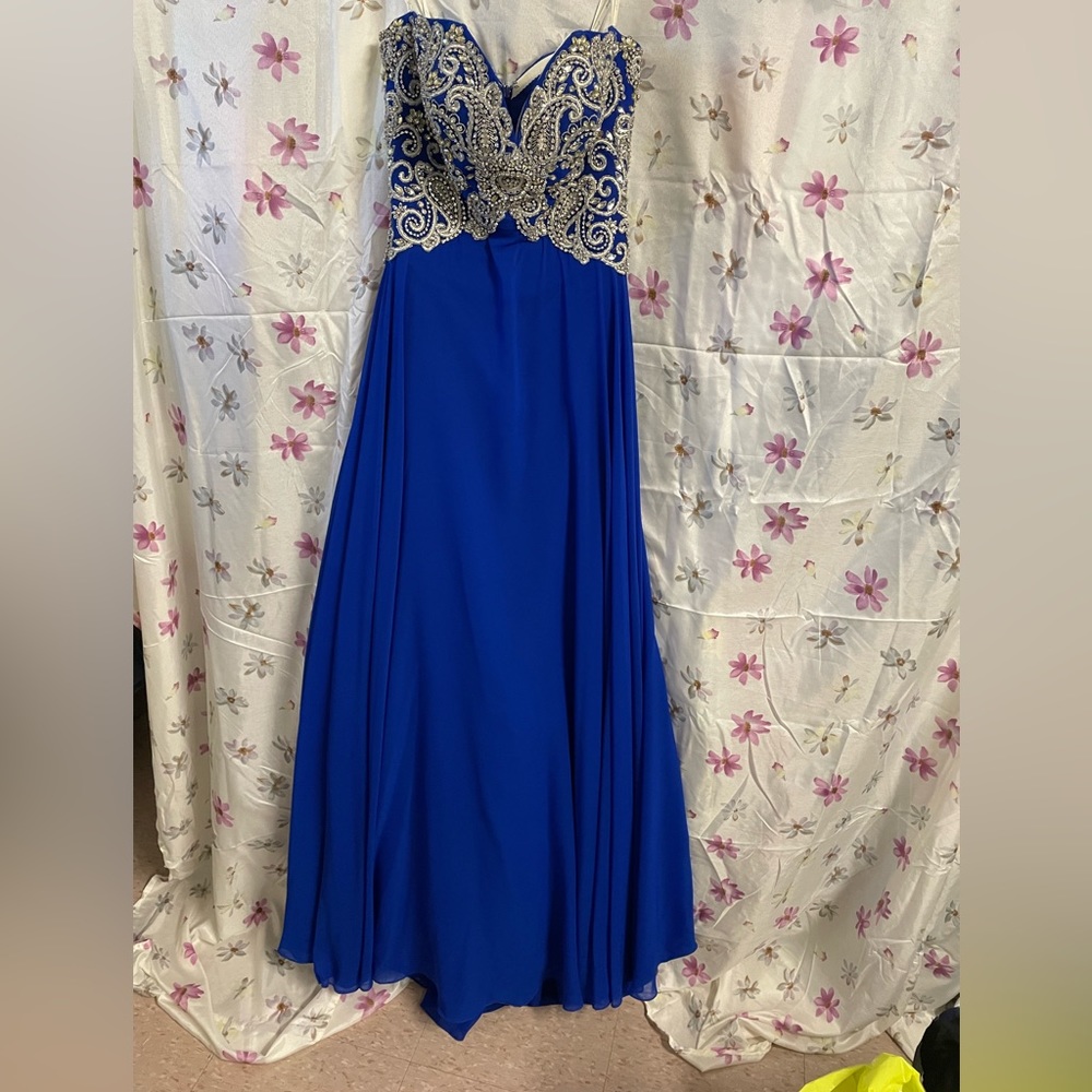 Jooz Couture Strapless evening blue dress size 4